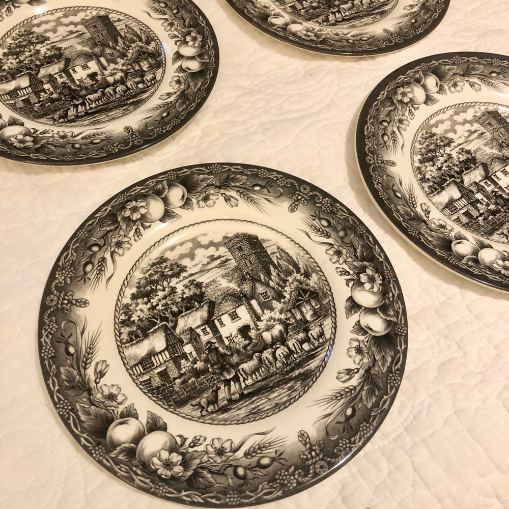 Four Stunning Royal Stafford “The Herdsman” Salad Plates